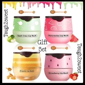 🆕HONEY POT FLAVORED LIPGLOSS IN ADORABLE HONEY POTS/SET OF 4